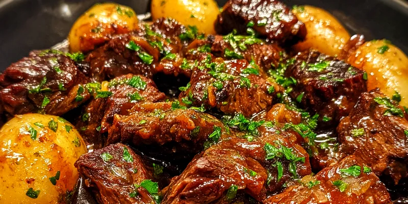 Slow Cooked Garlic Butter Beef