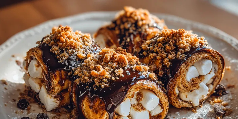 S'mores Chocolate Roll-Ups