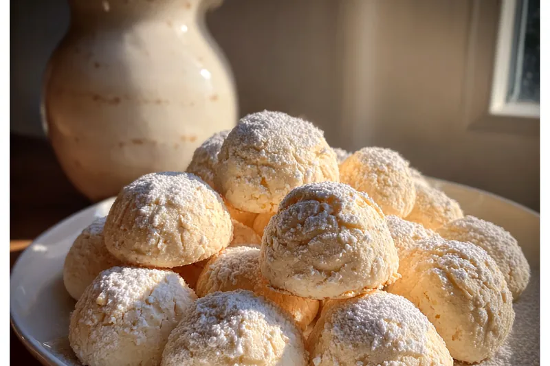 Fresh ingredients for Snowy Butter Cookies