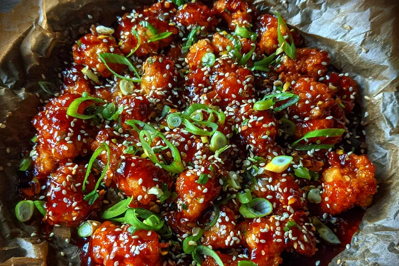 Cooking process for Spicy Baked Cauliflower Bites