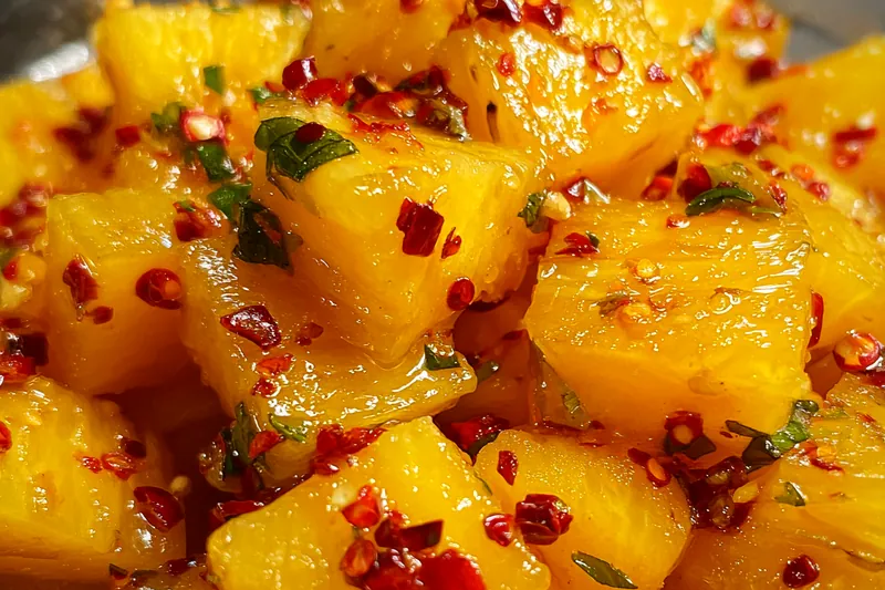 Cooking process for Spicy Candied Pineapple Delight