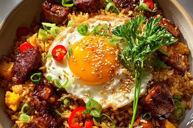 Cooking process for Spicy Chicken Fried Rice