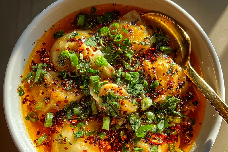 Cooking process for Spicy Dumpling Soup