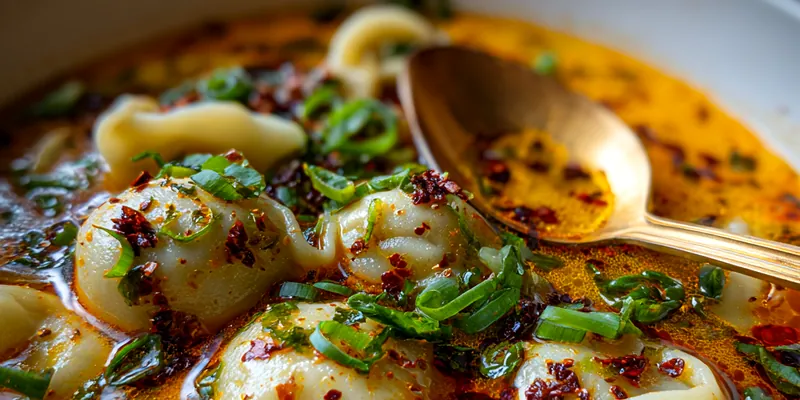 Spicy Dumpling Soup