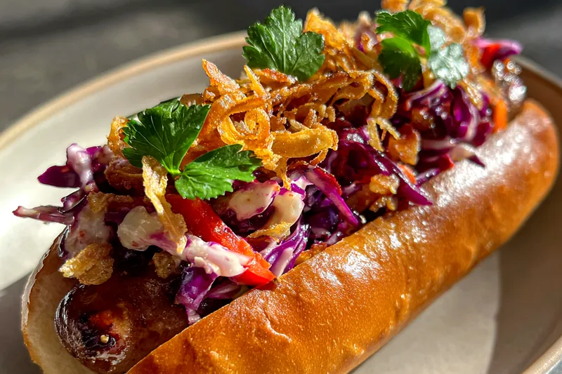 Fresh ingredients for Spicy Grilled Hotdogs