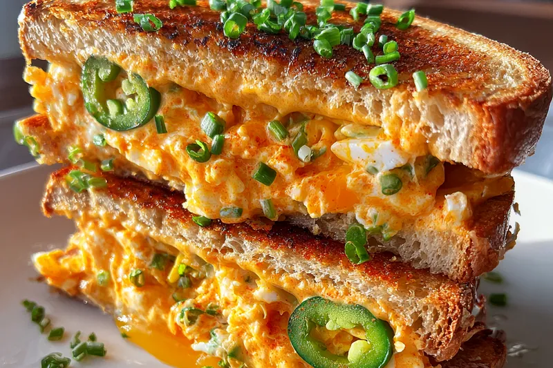 Fresh ingredients for Spicy Jalapeño Egg Sandwich