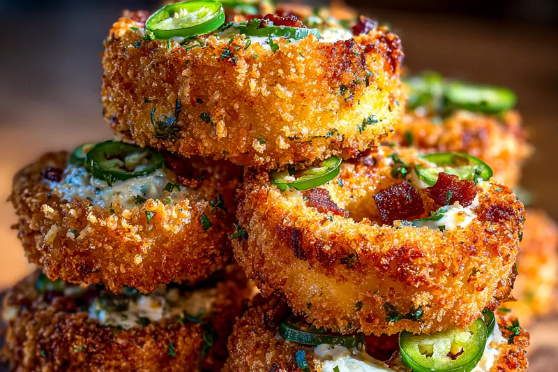 Cooking process for Spicy Stuffed Onion Rings