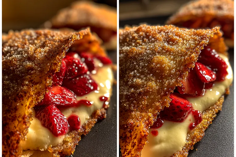 Fresh ingredients for Strawberry Cheesecake Dessert Tacos