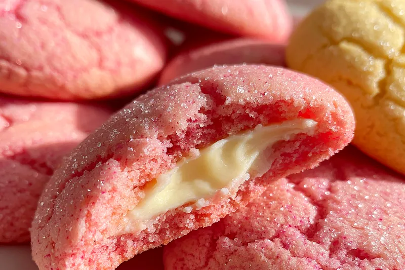 Fresh ingredients for Strawberry Cheesecake Filled Cookies