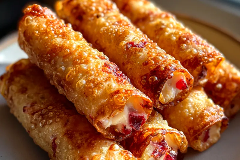 Cooking process for Strawberry Cheesecake Rolls