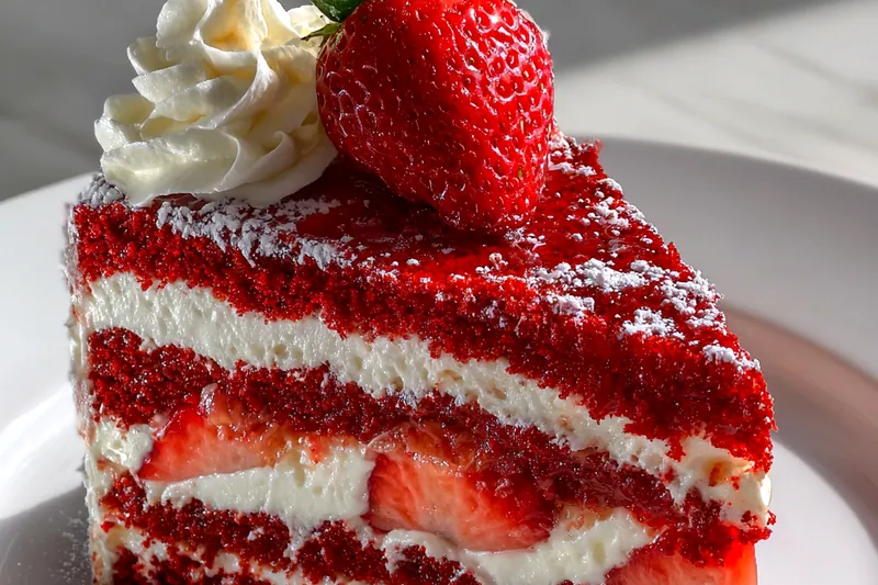 Cooking process for Strawberry Cream Cheese Layer Cake