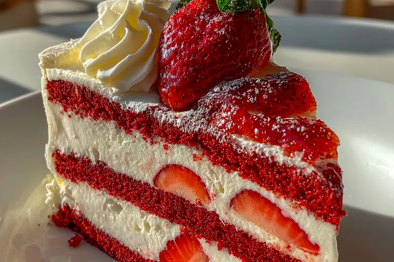 Fresh ingredients for Strawberry Cream Cheese Layer Cake