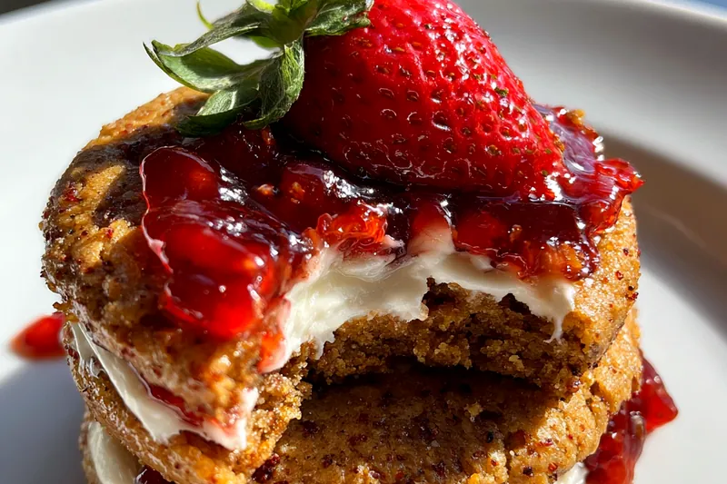 Fresh ingredients for Strawberry Cream Filled Cookies