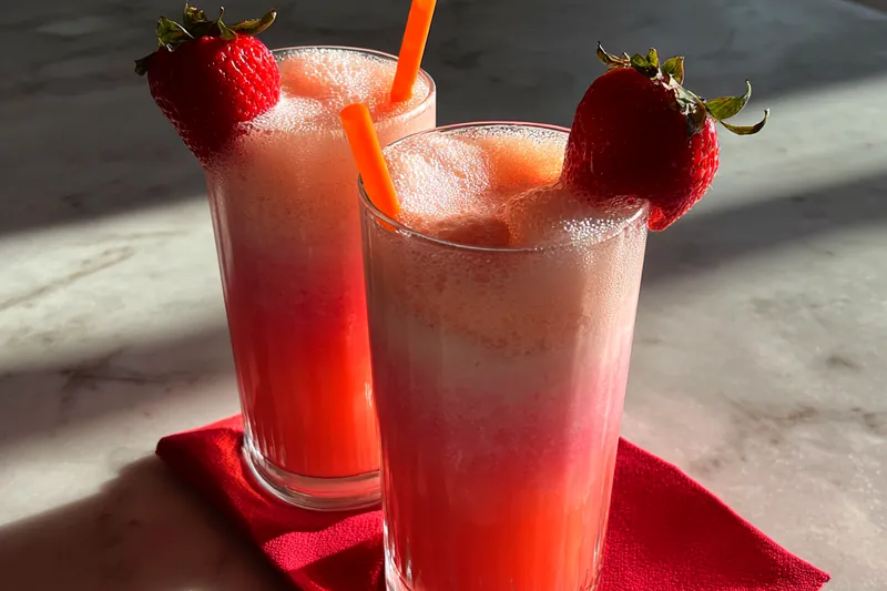 Cooking process for Strawberry Cream Soda