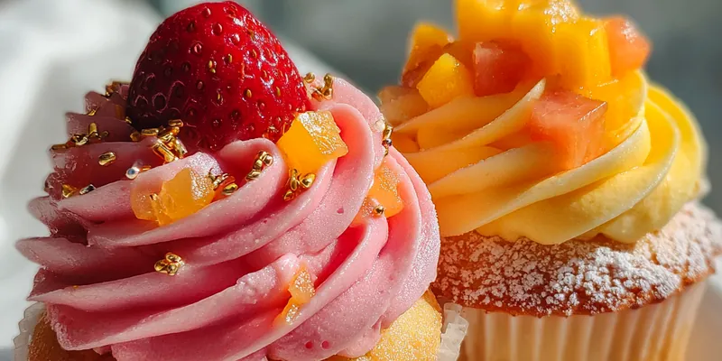 Strawberry Mango Cupcakes Delight