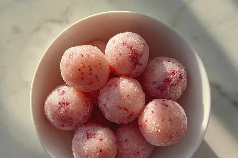 Cooking process for Strawberry Yogurt Bites
