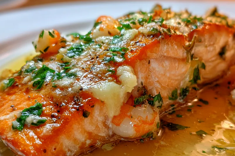 Cooking process for Stuffed Salmon with Shrimp
