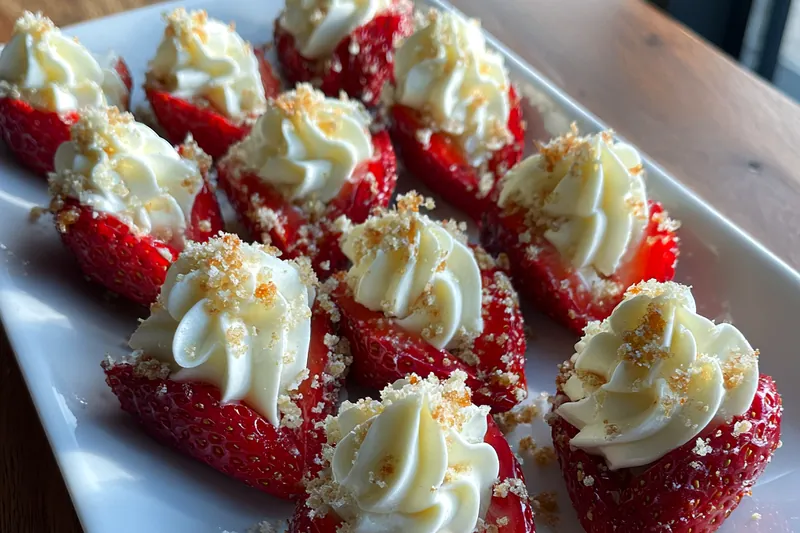 Cooking process for Stuffed Strawberry Delights