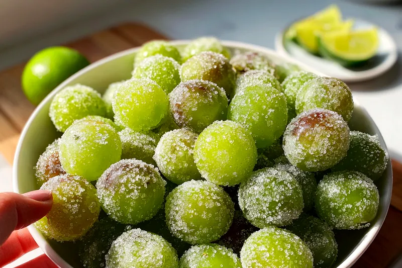 Cooking process for Sugar Coated Green Grapes