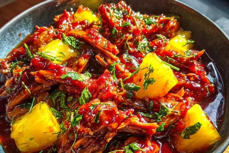 Fresh ingredients for Sweet Pineapple Chicken Delight