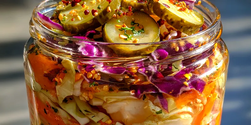 Tangy Pickle Veggie Slaw