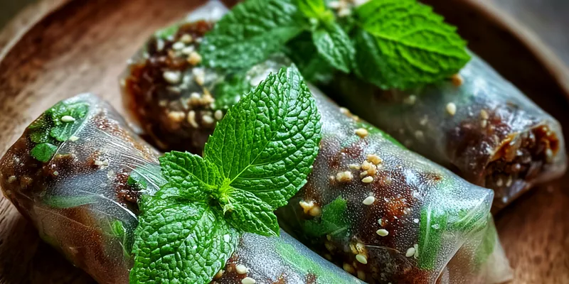 Thai Basil Beef Rolls