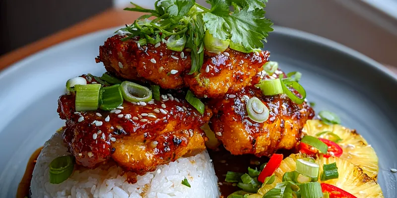 Tropical Grilled Chicken Stack