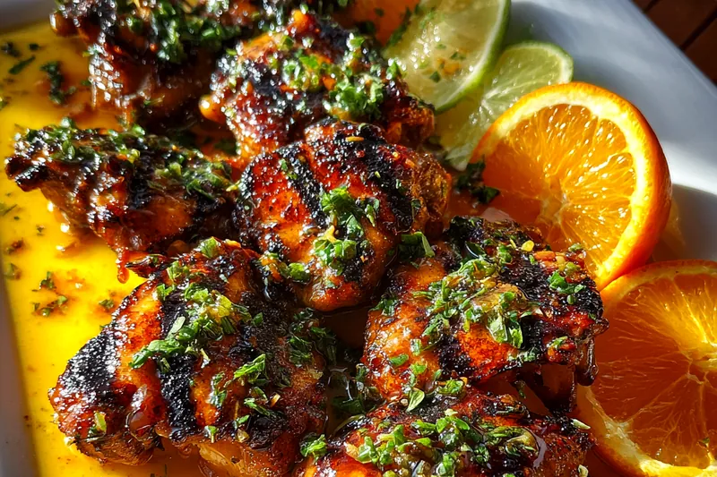 Cooking process for Tropical Grilled Citrus Chicken