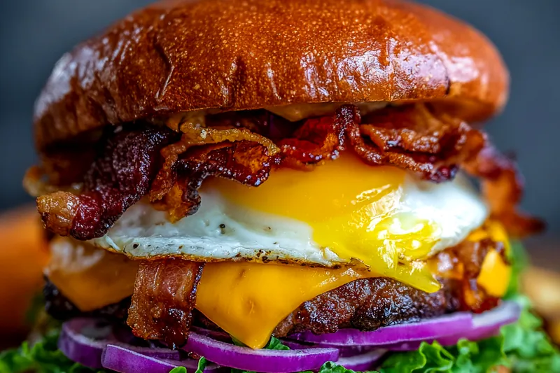 Fresh ingredients for Ultimate Grilled Burger Delight