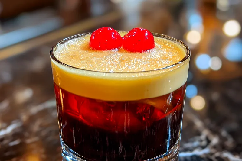 A step-by-step visual of making the Velvety Kahlua Layered Cocktail, showcasing the layering process.