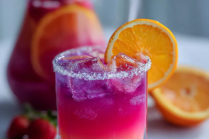 Fresh ingredients for Vibrant Citrus Berry Punch