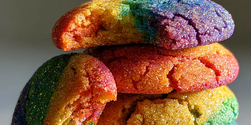 Vibrant Rainbow Sugar Cookies