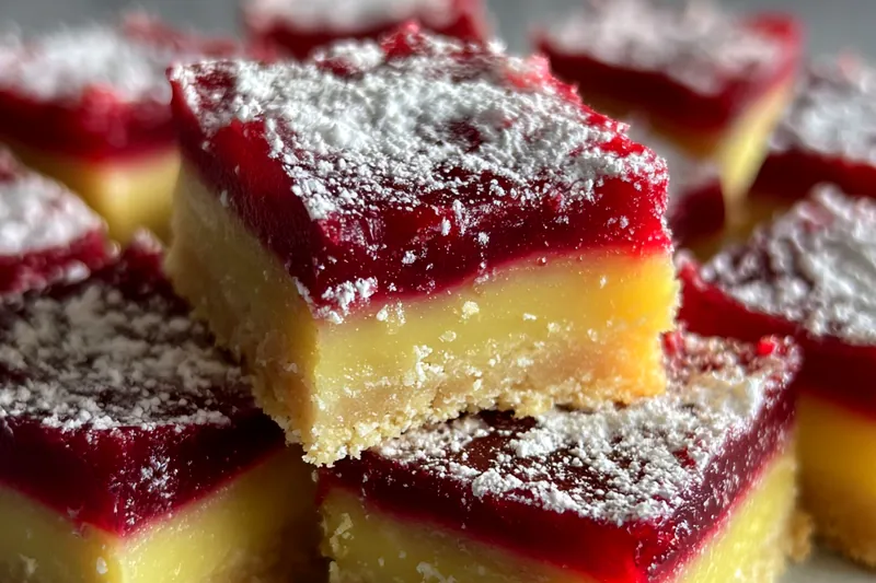A colorful display of fresh cranberries, lemons, and baking ingredients for Zesty Cranberry Lemon Treats.
